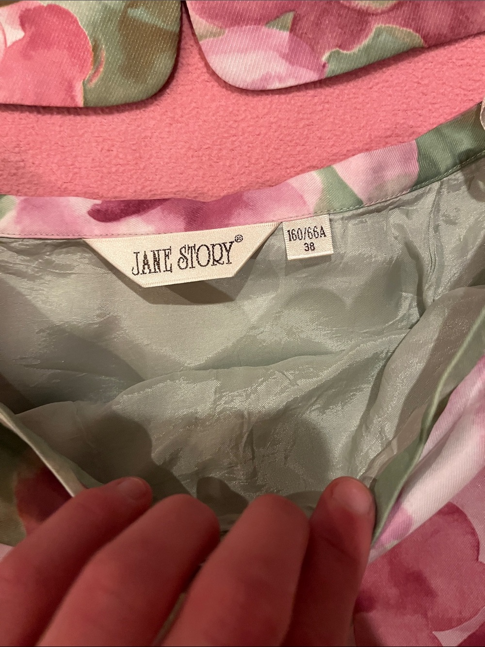 Jane Story Floral Midi Dress Set in Pink & Green - Picture 3 of 3